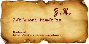 Zámbori Mimóza névjegykártya